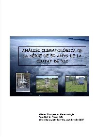 Anàlisi climatològica de la sèrie de 50 anys de la ciutat de Vic